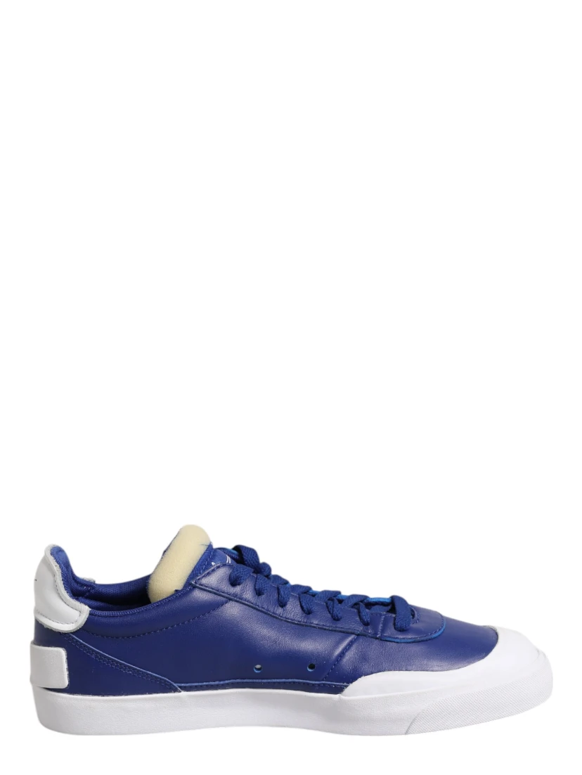 White Blue Lace Up Low Top Drop-Type PRM Sneakers Shoes