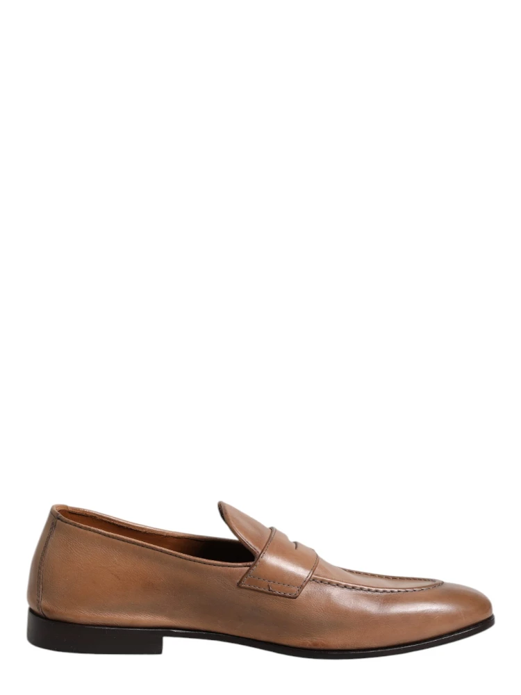 Brown Leather Loafer Dress Formal Shoes