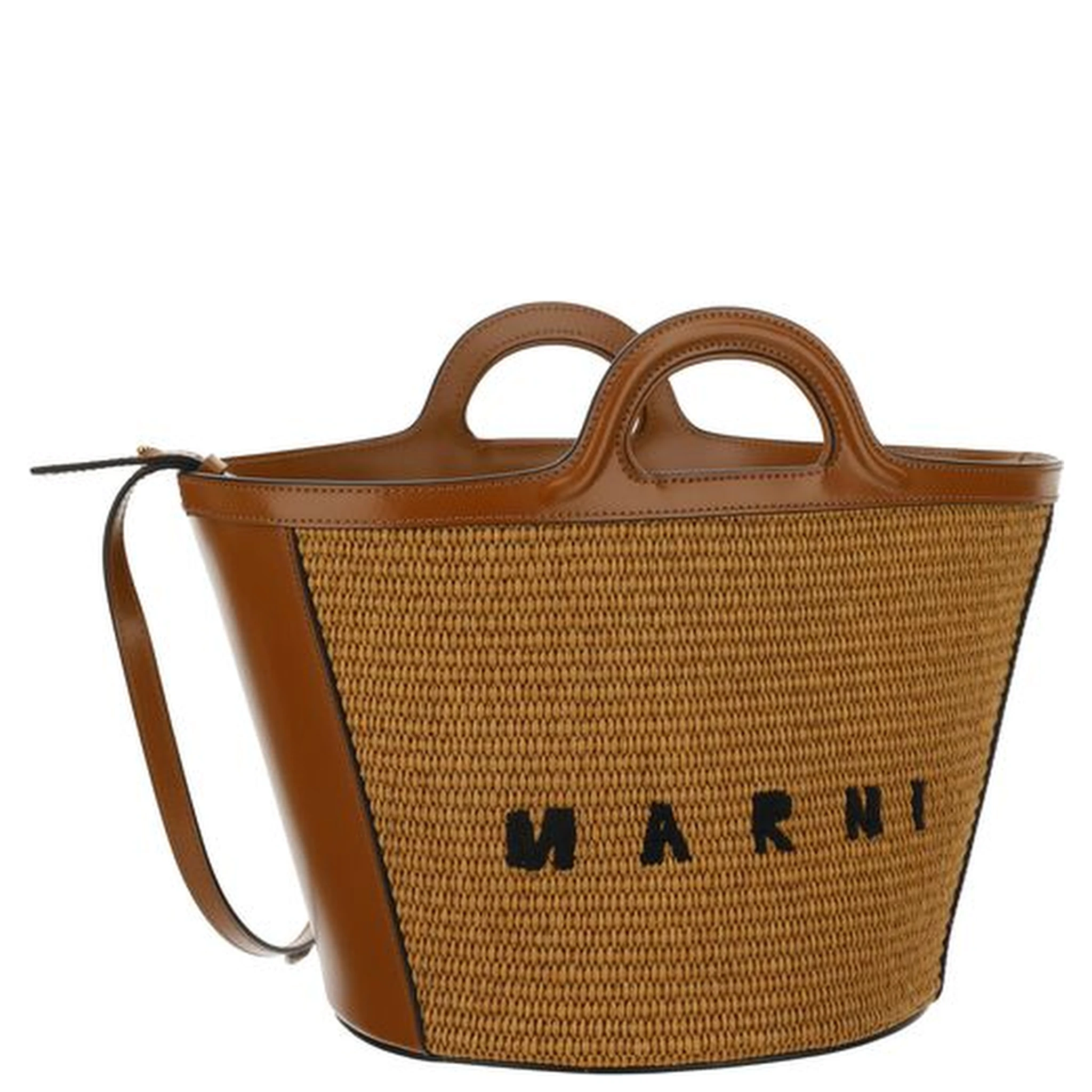 Brown Cotton Shoulder Bag