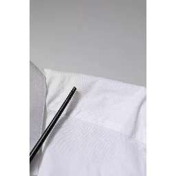 White Cotton GOLD Long Sleeves Dress Shirt