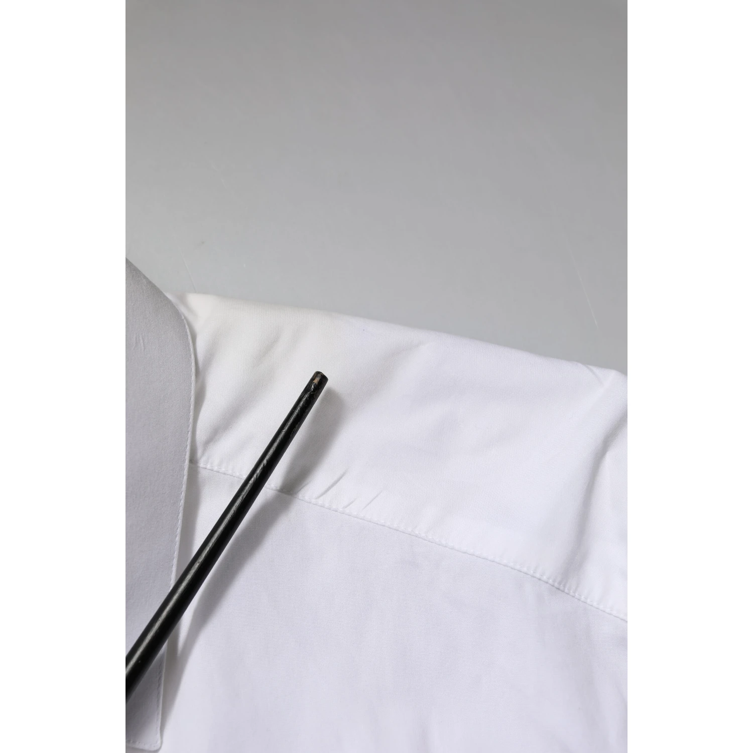 White Cotton GOLD Long Sleeves Dress Shirt