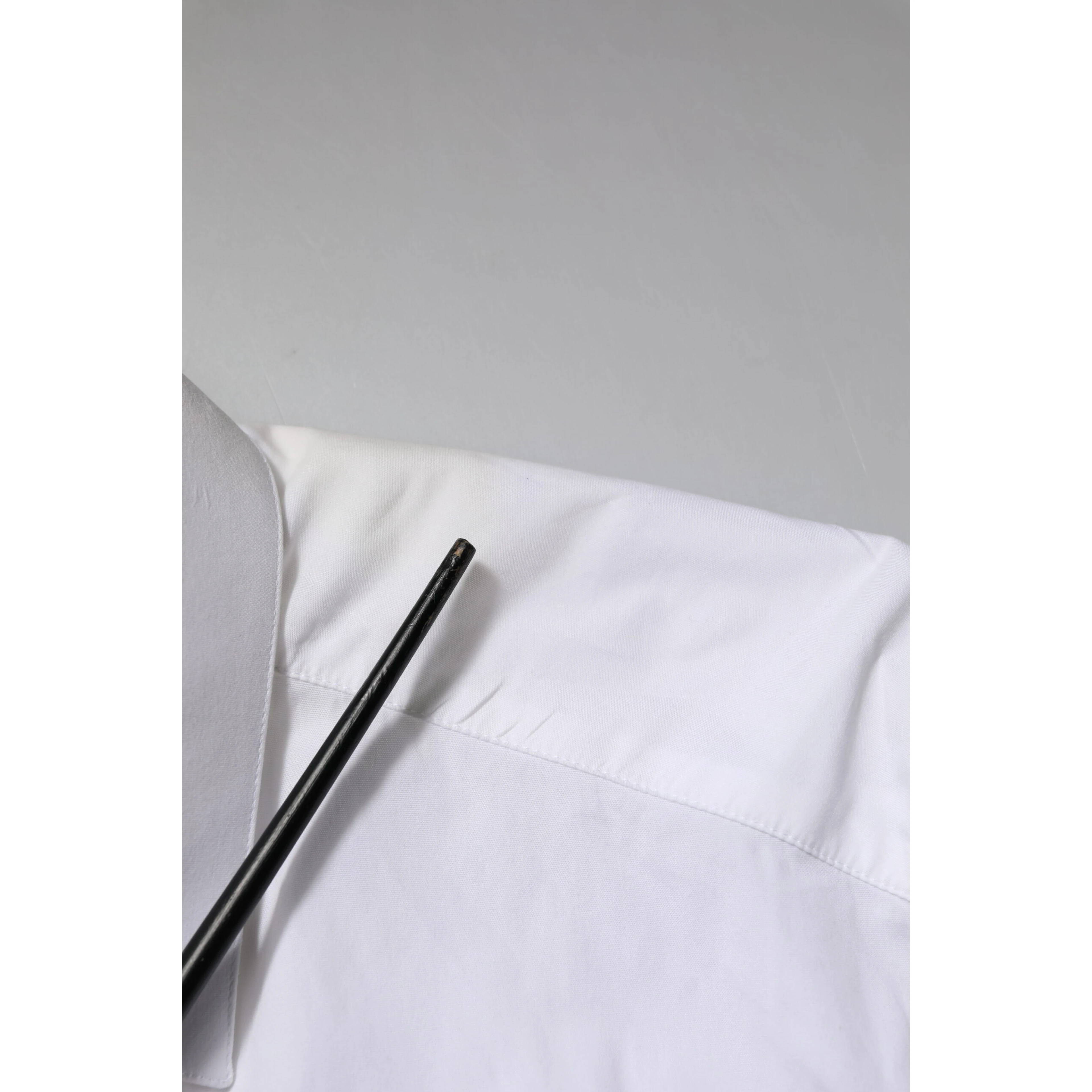 White Cotton GOLD Long Sleeves Dress Shirt