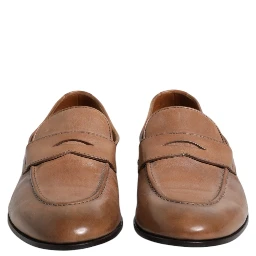 Brown Leather Loafer Dress Formal Shoes