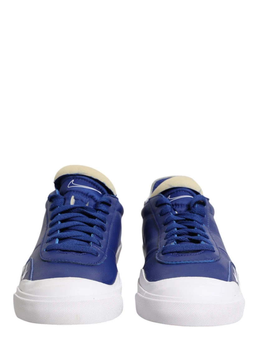 White Blue Lace Up Low Top Drop-Type PRM Sneakers Shoes