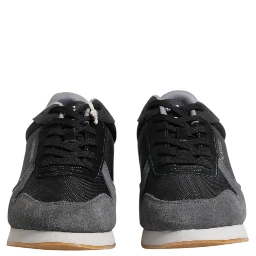 Black Gray Lace Up Low Top Casual Sneakers Shoes