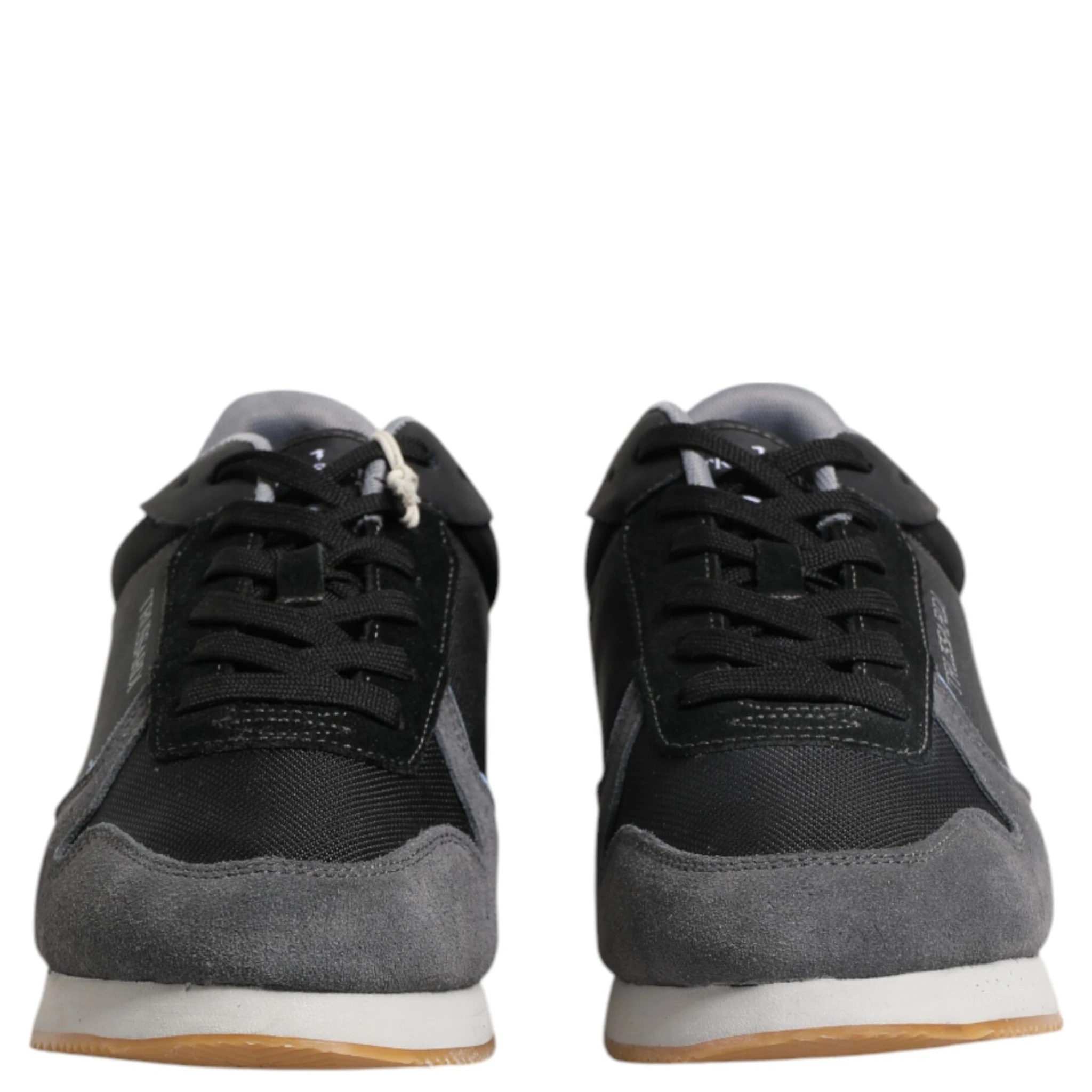 Black Gray Lace Up Low Top Casual Sneakers Shoes