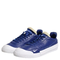 White Blue Lace Up Low Top Drop-Type PRM Sneakers Shoes