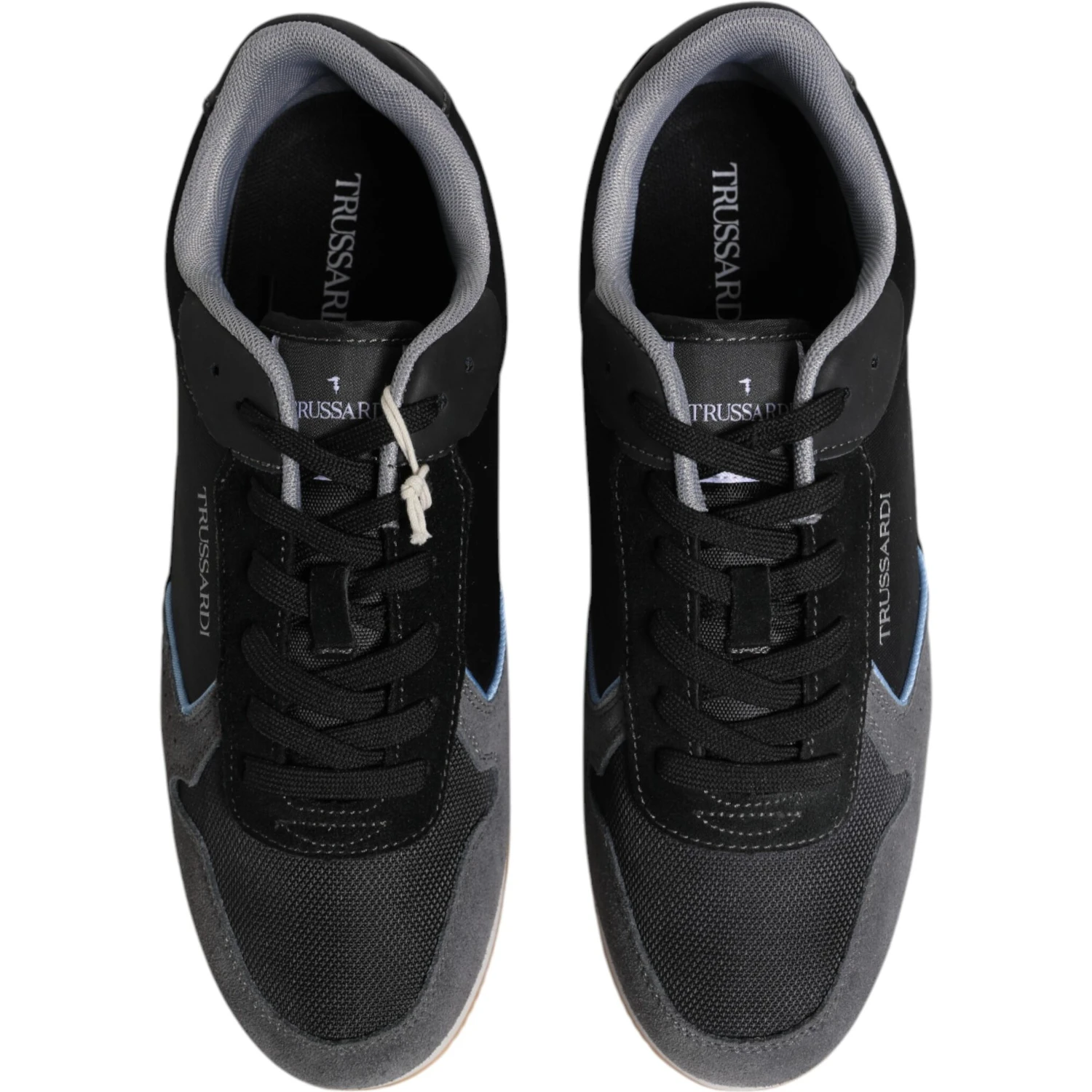Black Gray Lace Up Low Top Casual Sneakers Shoes