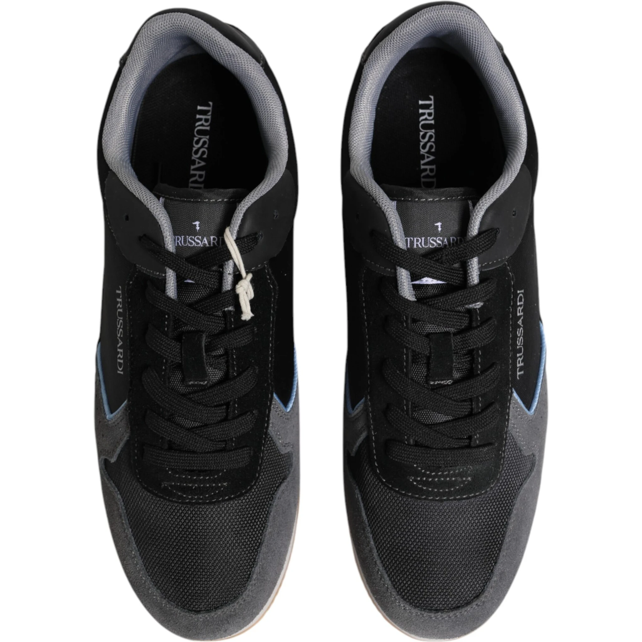 Black Gray Lace Up Low Top Casual Sneakers Shoes