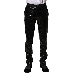 Black Sequined Embellishment Pants