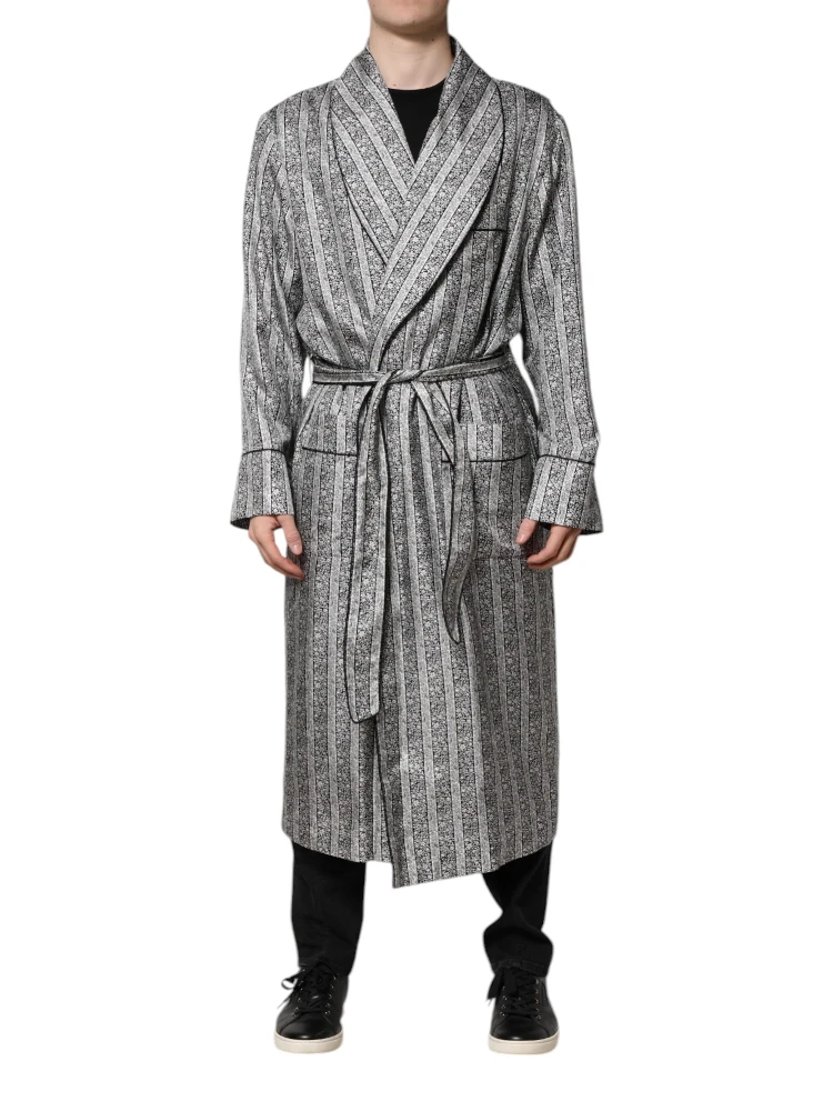 Multicolor Floral Robe Coat Wrap Jacket alternative