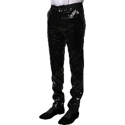 Black Sequined Embellishment Pants