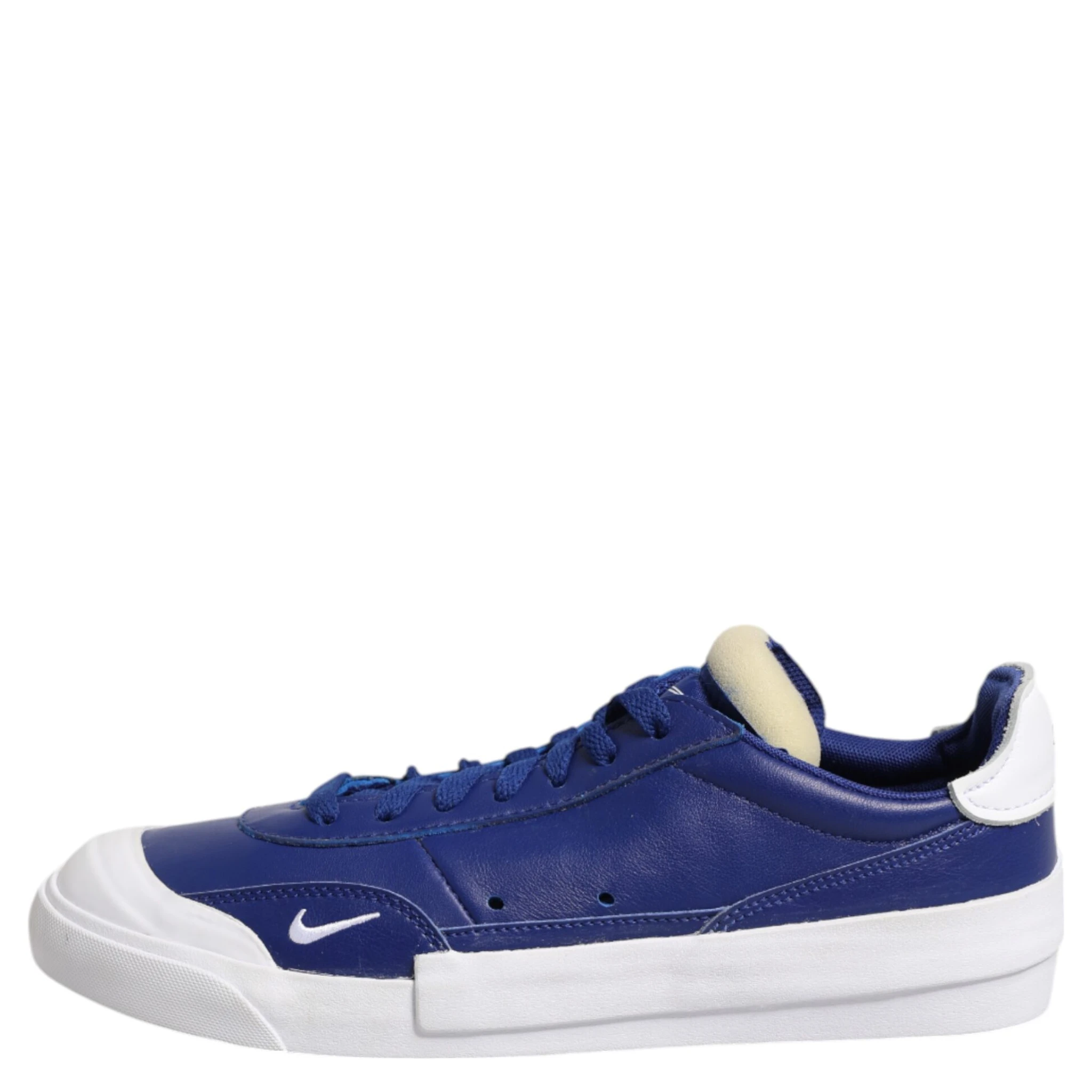 White Blue Lace Up Low Top Drop-Type PRM Sneakers Shoes