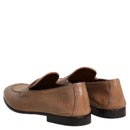 Brown Leather Loafer Dress Formal Shoes