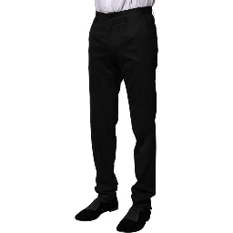 Black Wool Formal Dress Pants