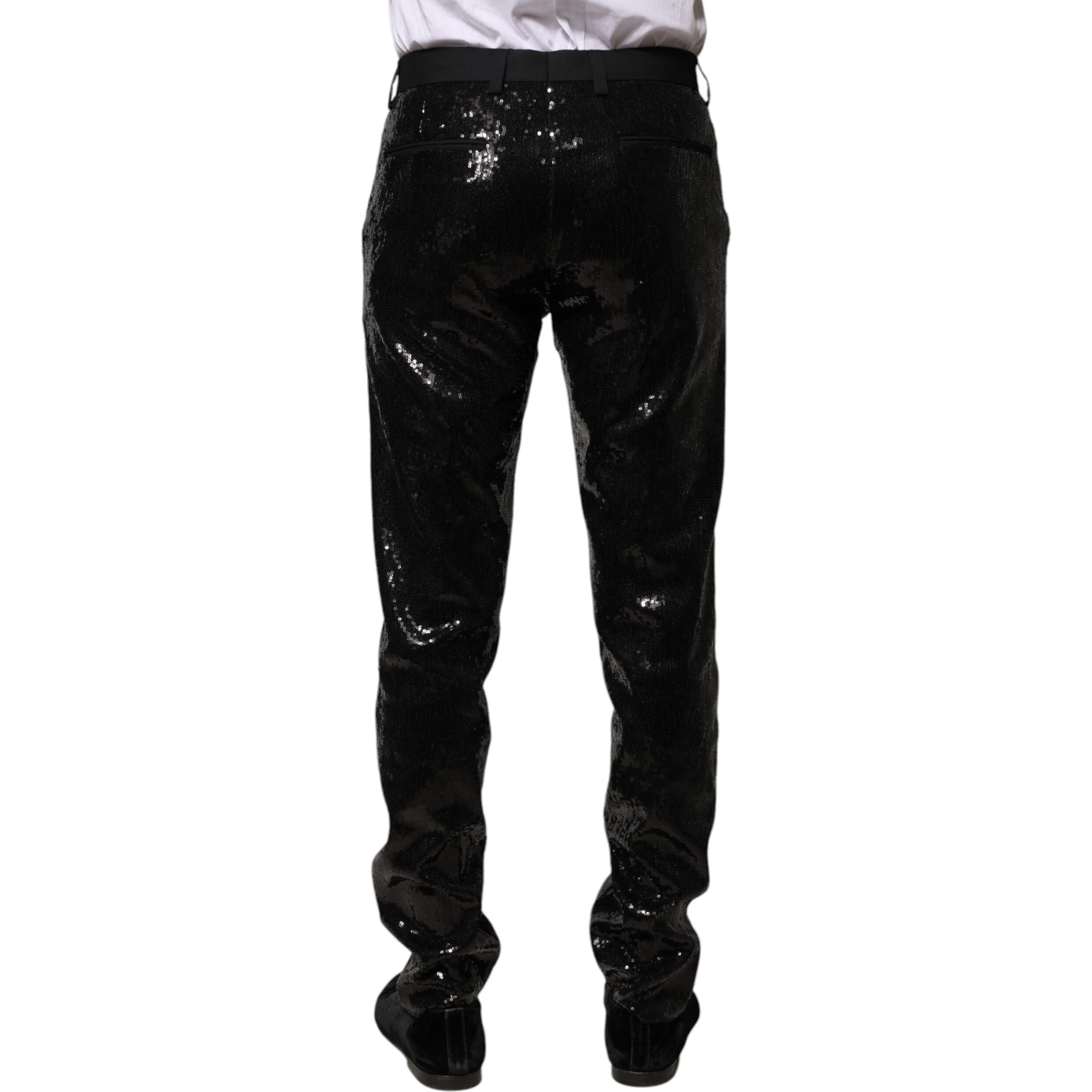 Black Sequined Embellishment Pants