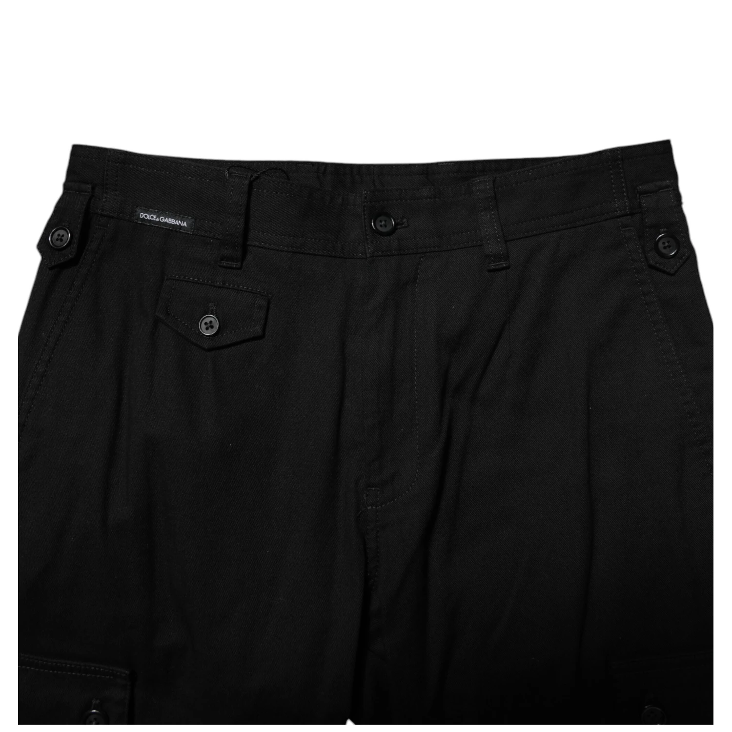 Black Cotton Formal Men Cropped Pants