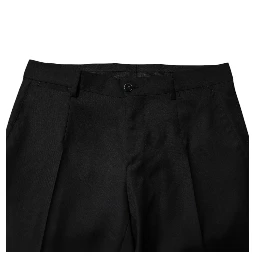 Black Wool Formal Men Slim Pants