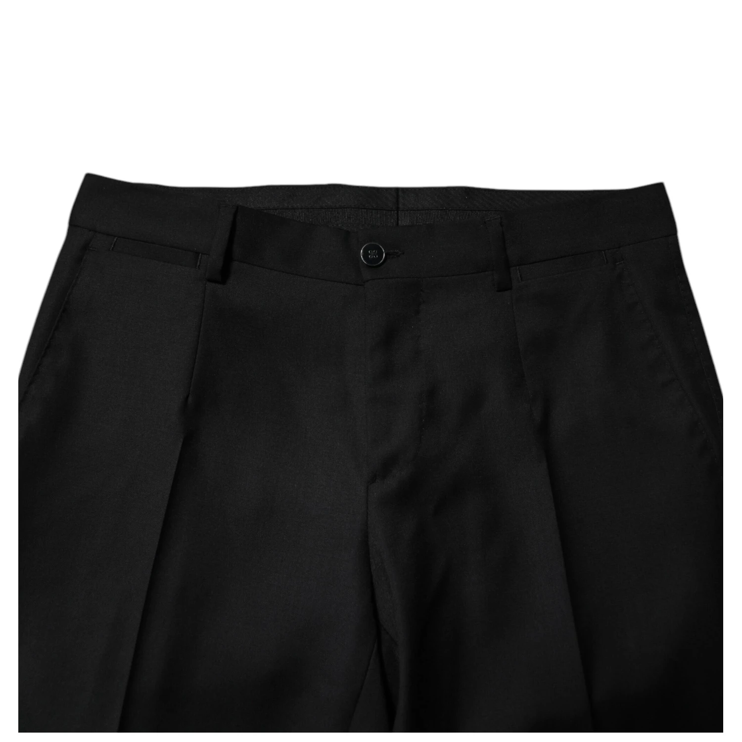 Black Wool Formal Men Slim Pants