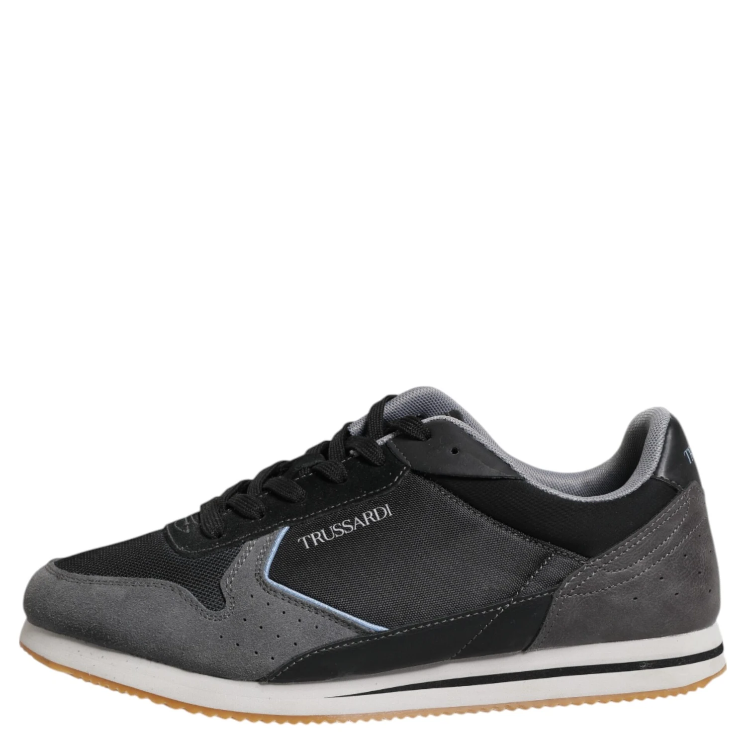 Black Gray Lace Up Low Top Casual Sneakers Shoes