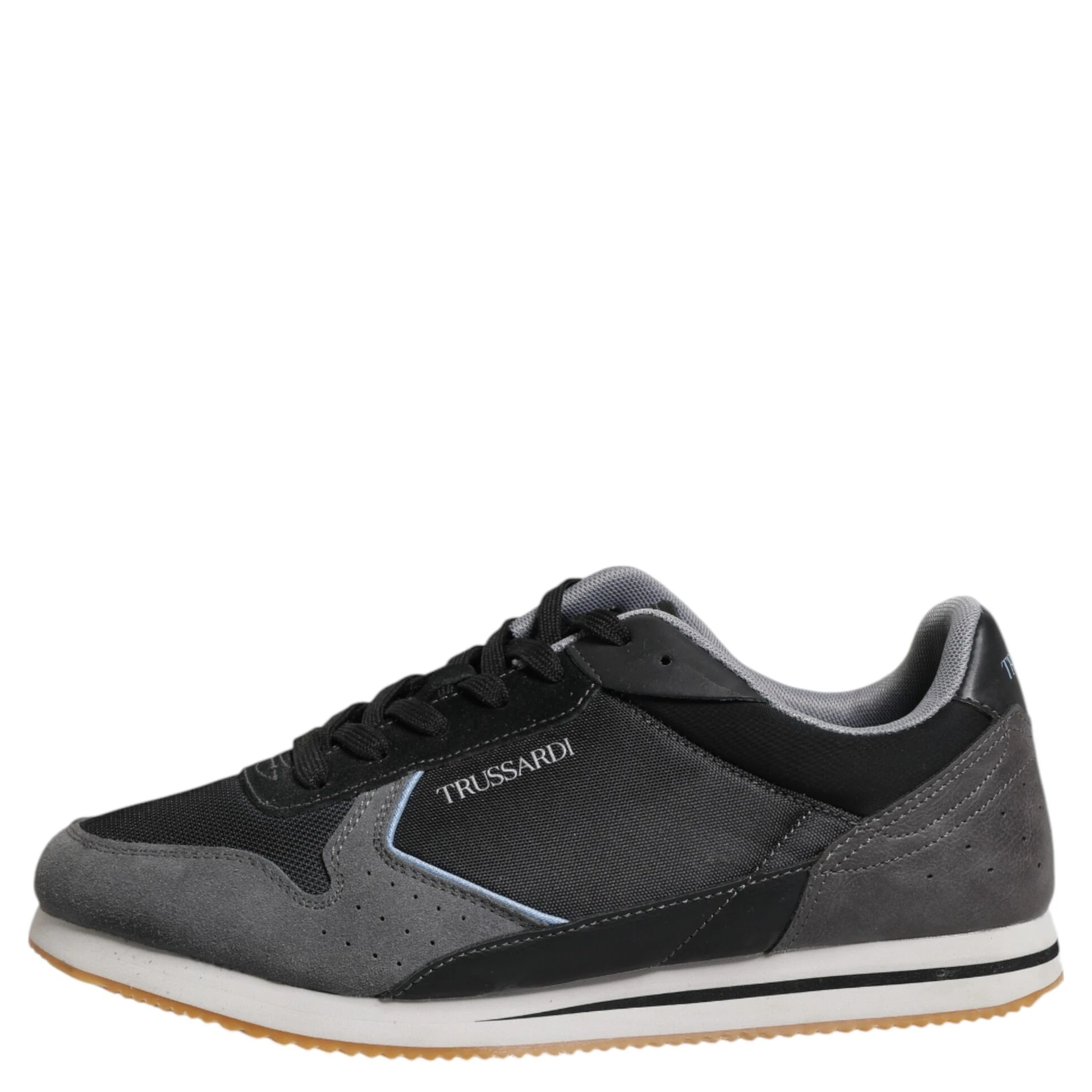 Black Gray Lace Up Low Top Casual Sneakers Shoes