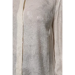 White Button Down Long Sleeves Blouse Top