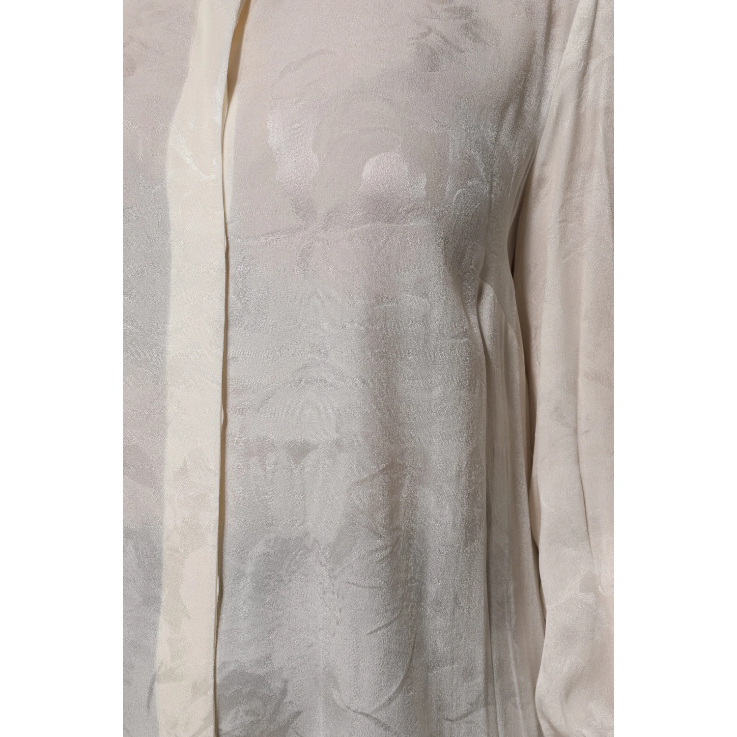 White Button Down Long Sleeves Blouse Top