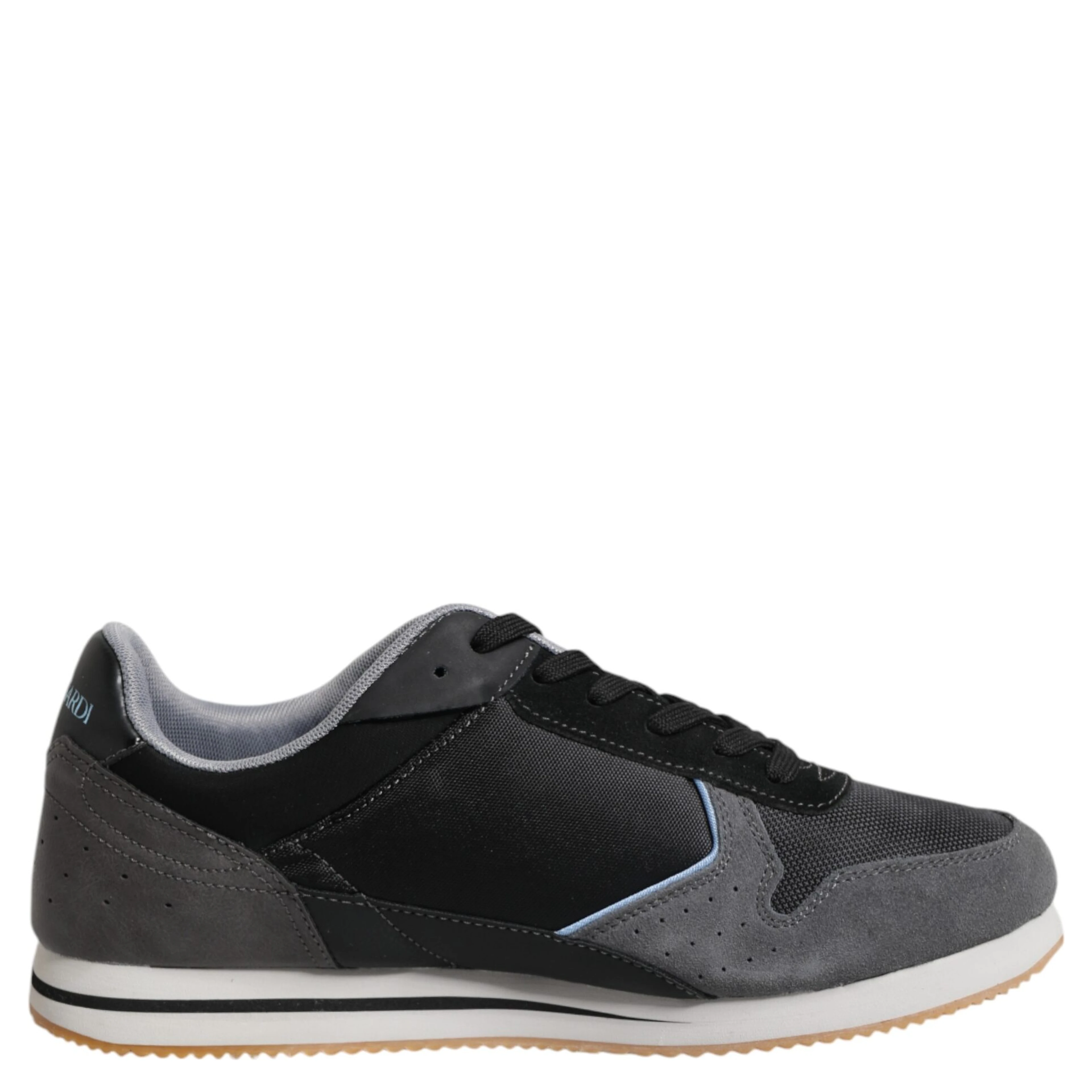 Black Gray Lace Up Low Top Casual Sneakers Shoes