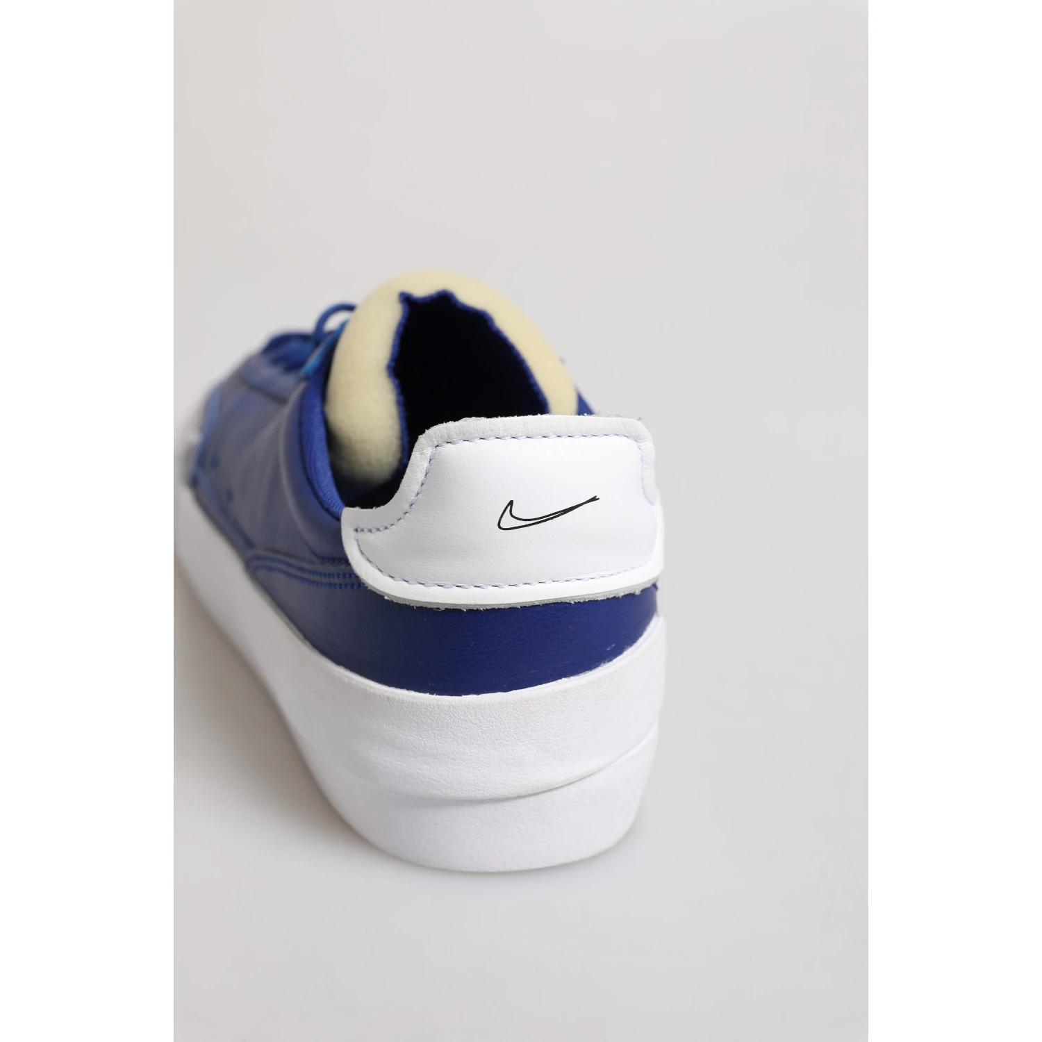 White Blue Lace Up Low Top Drop-Type PRM Sneakers Shoes