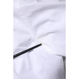 White Cotton GOLD Long Sleeves Men Dress Shirt