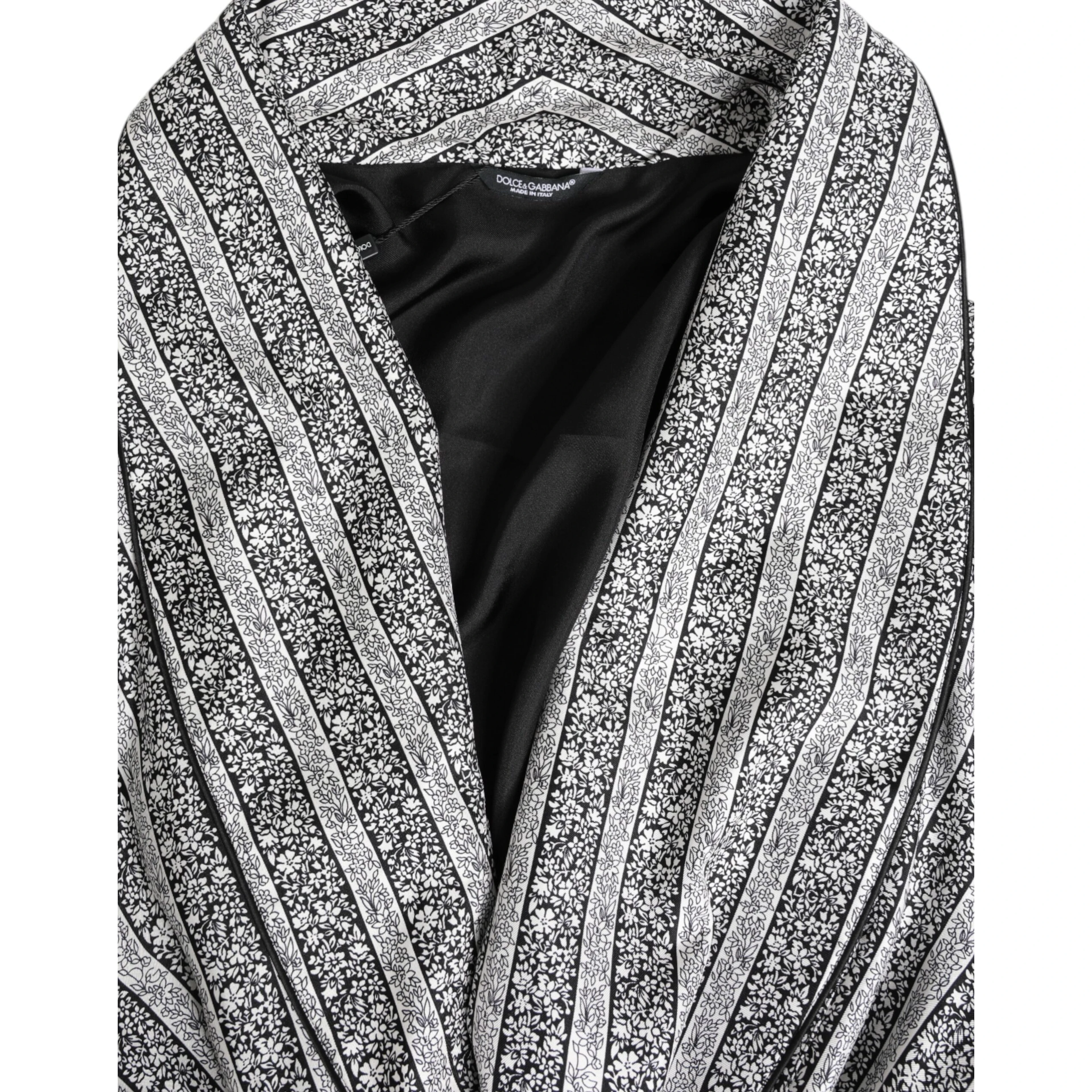 Multicolor Floral Robe Coat Wrap Jacket
