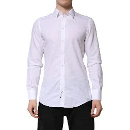White MARTINI Cotton Long Sleeve Formal Shirt