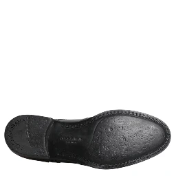 Black Leather Derby Wingtip Formal Shoes