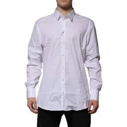 White GOLD Long Sleeve Dress Formal Shirt
