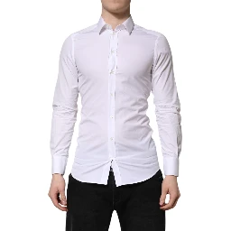White GOLD Cotton Long Sleeve Men Formal Shirt