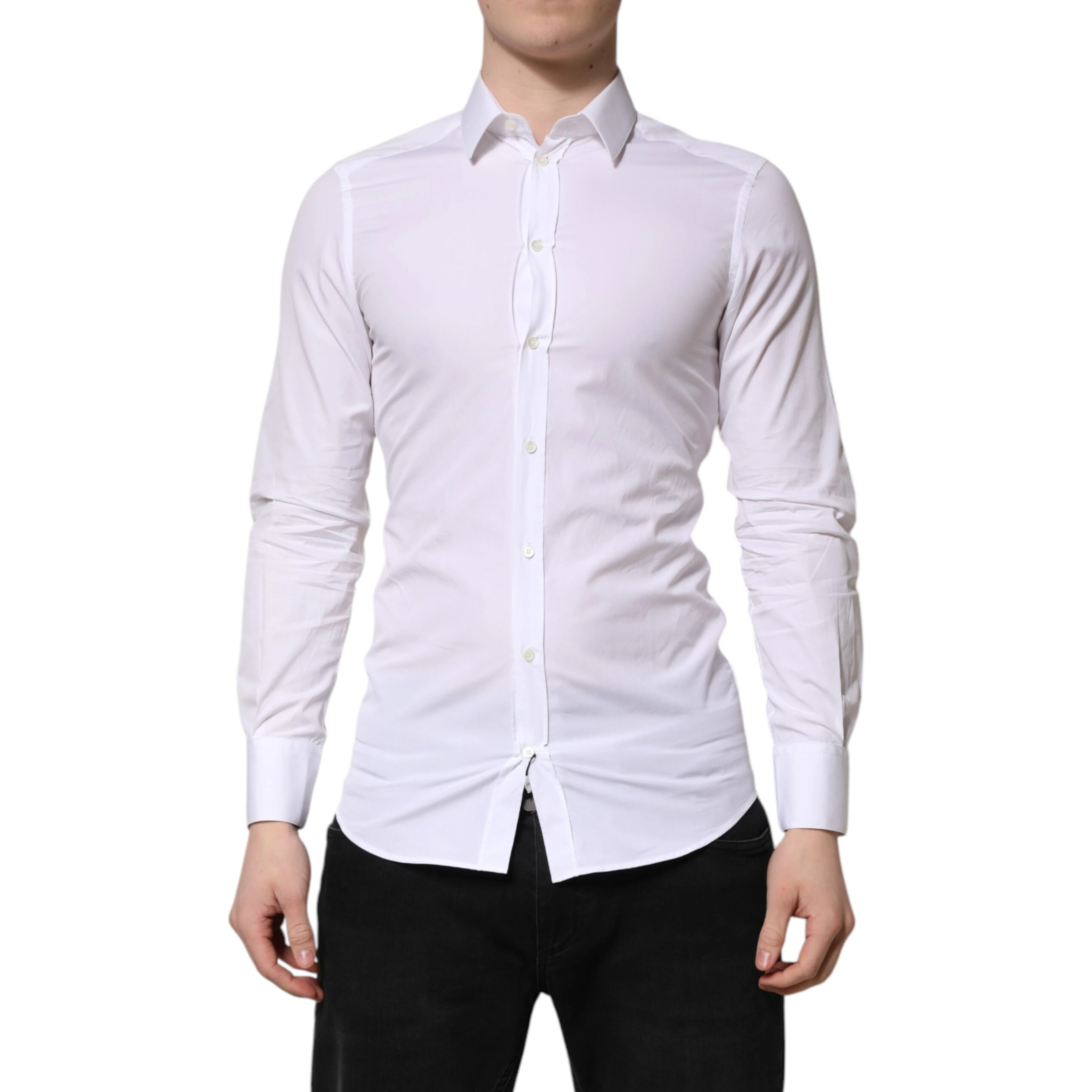 White GOLD Cotton Long Sleeve Men Formal Shirt