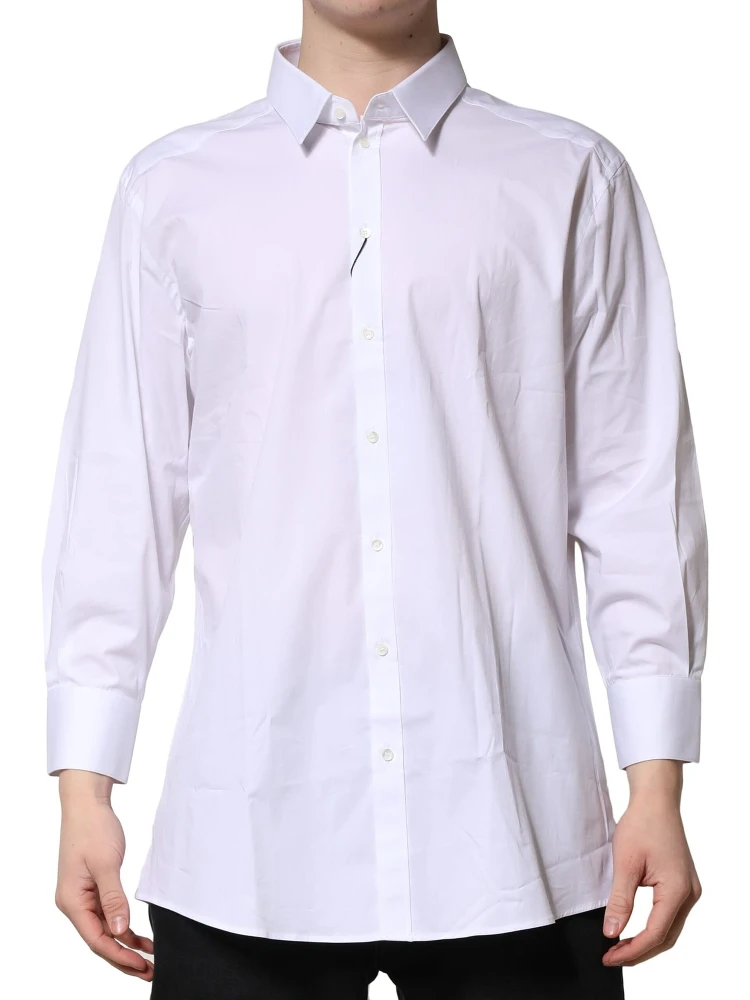 White GOLD Long Sleeve Dress Men Formal Shirt