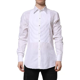 White GOLD Cotton Long Sleeves Formal Shirt
