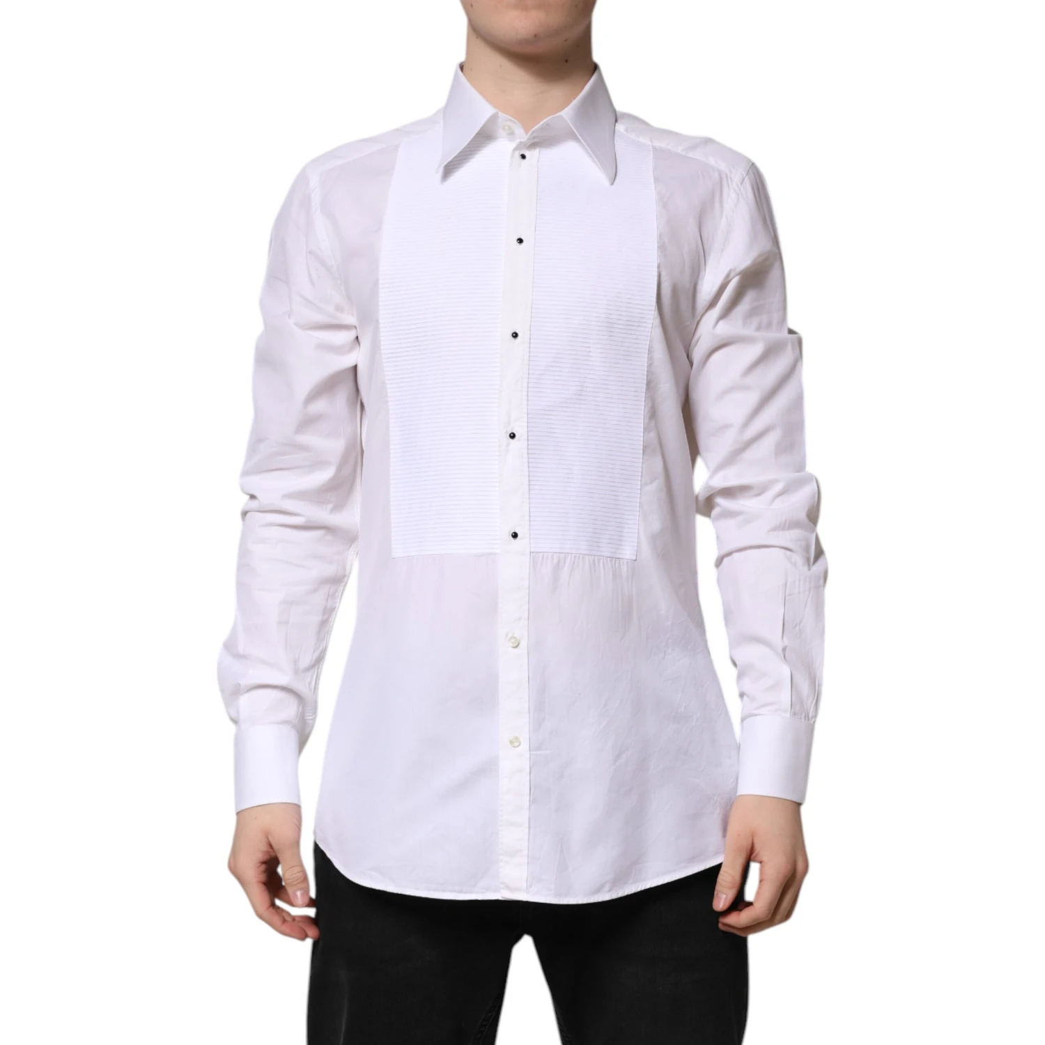 White GOLD Cotton Long Sleeves Formal Shirt
