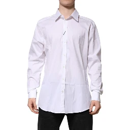 White GOLD Long Sleeve Dress Men Formal Shirt