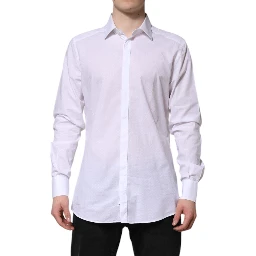 White GOLD Cotton Long Sleeves Formal Shirt