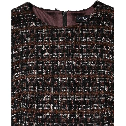 Multicolor Sleeveless Mini Tweed A-line Dress