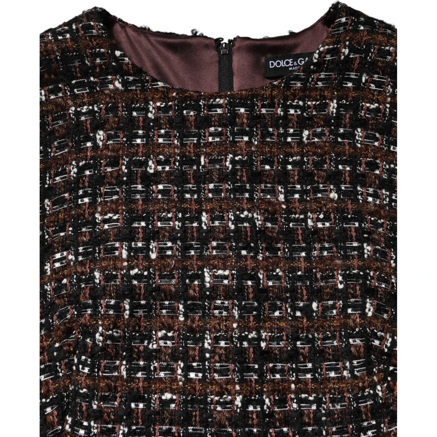 Multicolor Sleeveless Mini Tweed A-line Dress