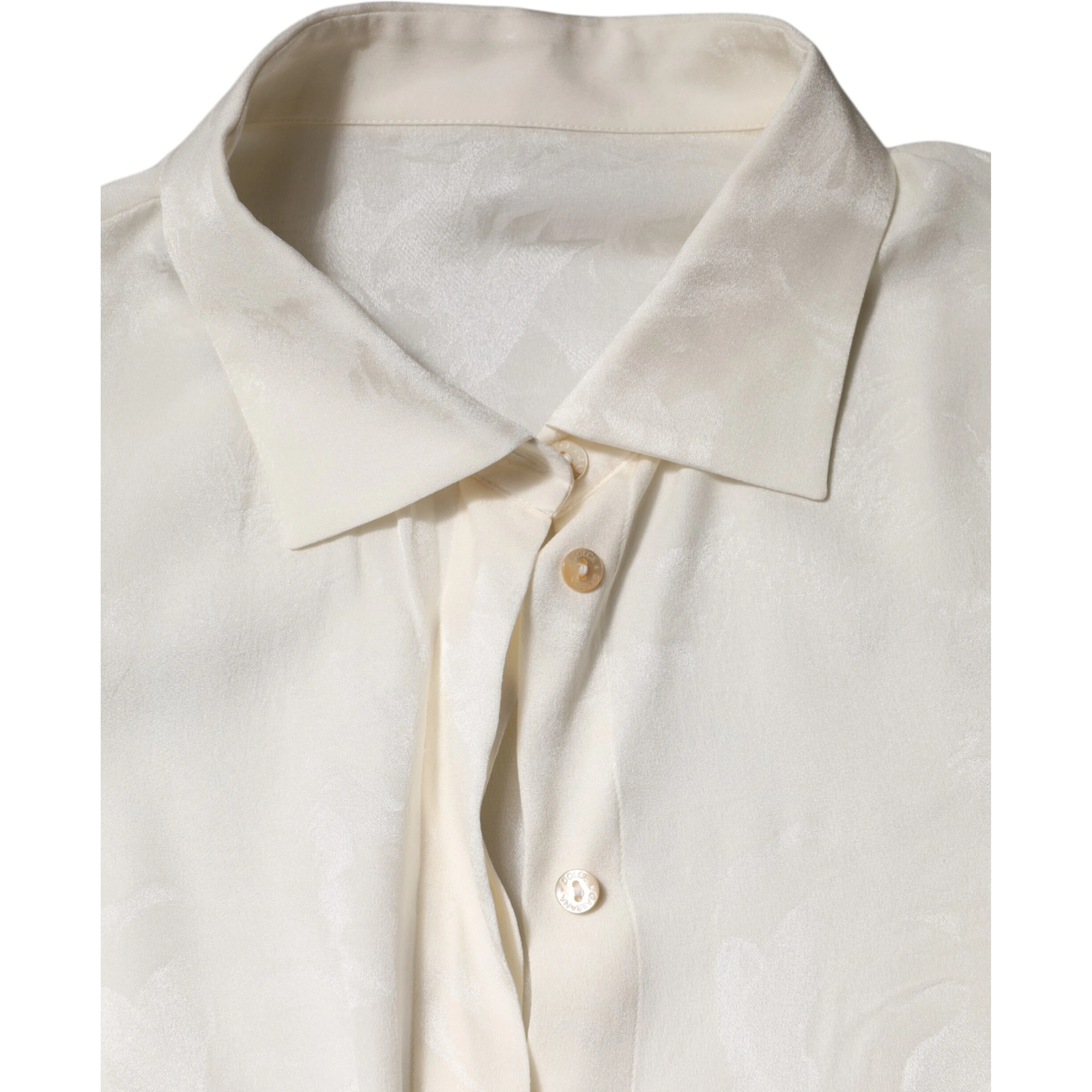 White Button Down Long Sleeves Blouse Top