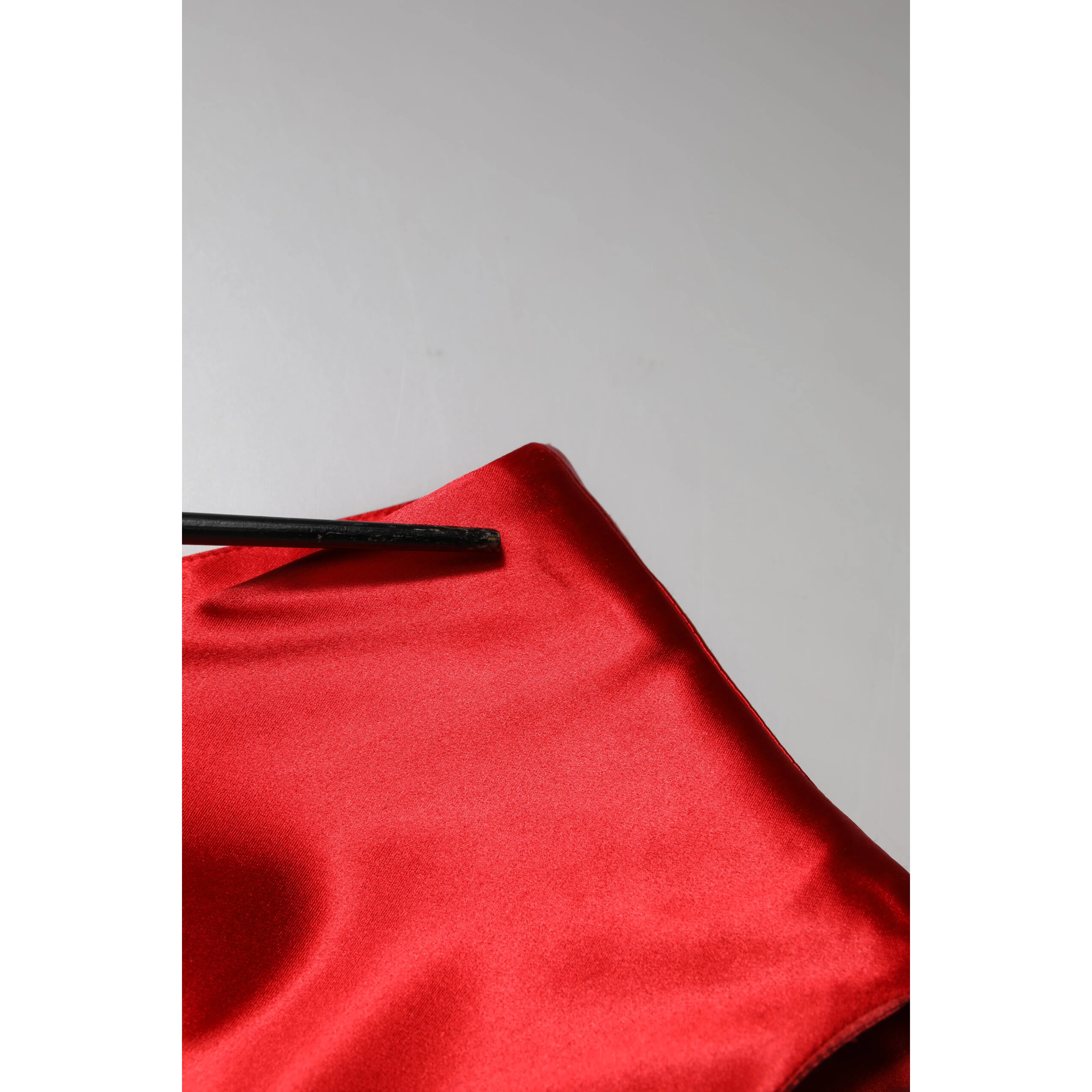 Red Acetate Sleeveless Sheath Midi Dress