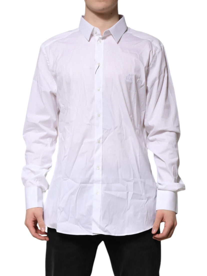 White GOLD Cotton Men Dress Formal Shirt
