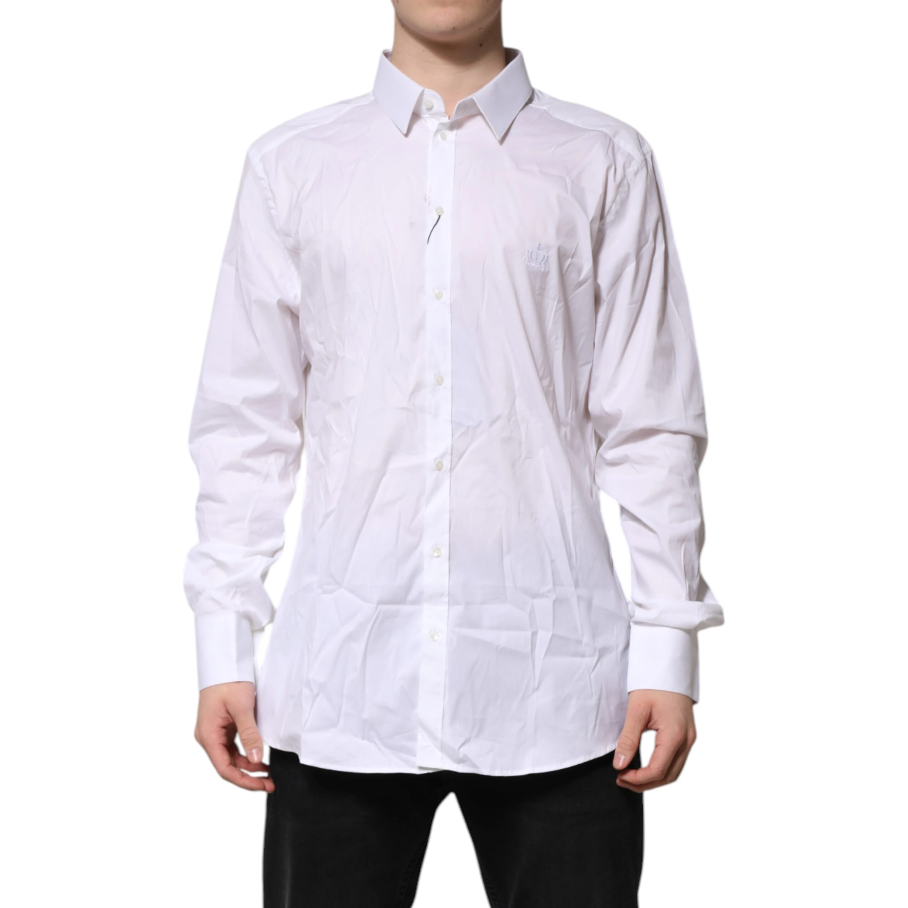 White GOLD Cotton Men Dress Formal Shirt