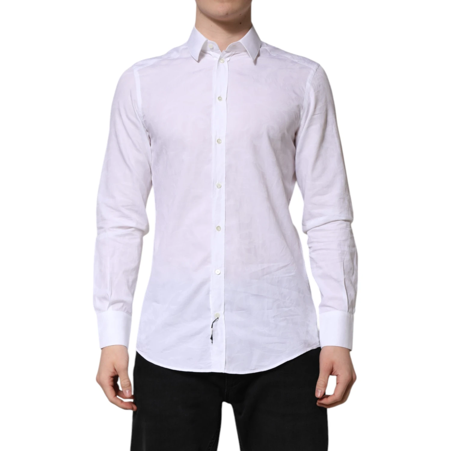 White MARTINI Cotton Long Sleeve Formal Shirt
