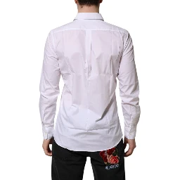 White Cotton Long Sleeves Dress Formal Shirt