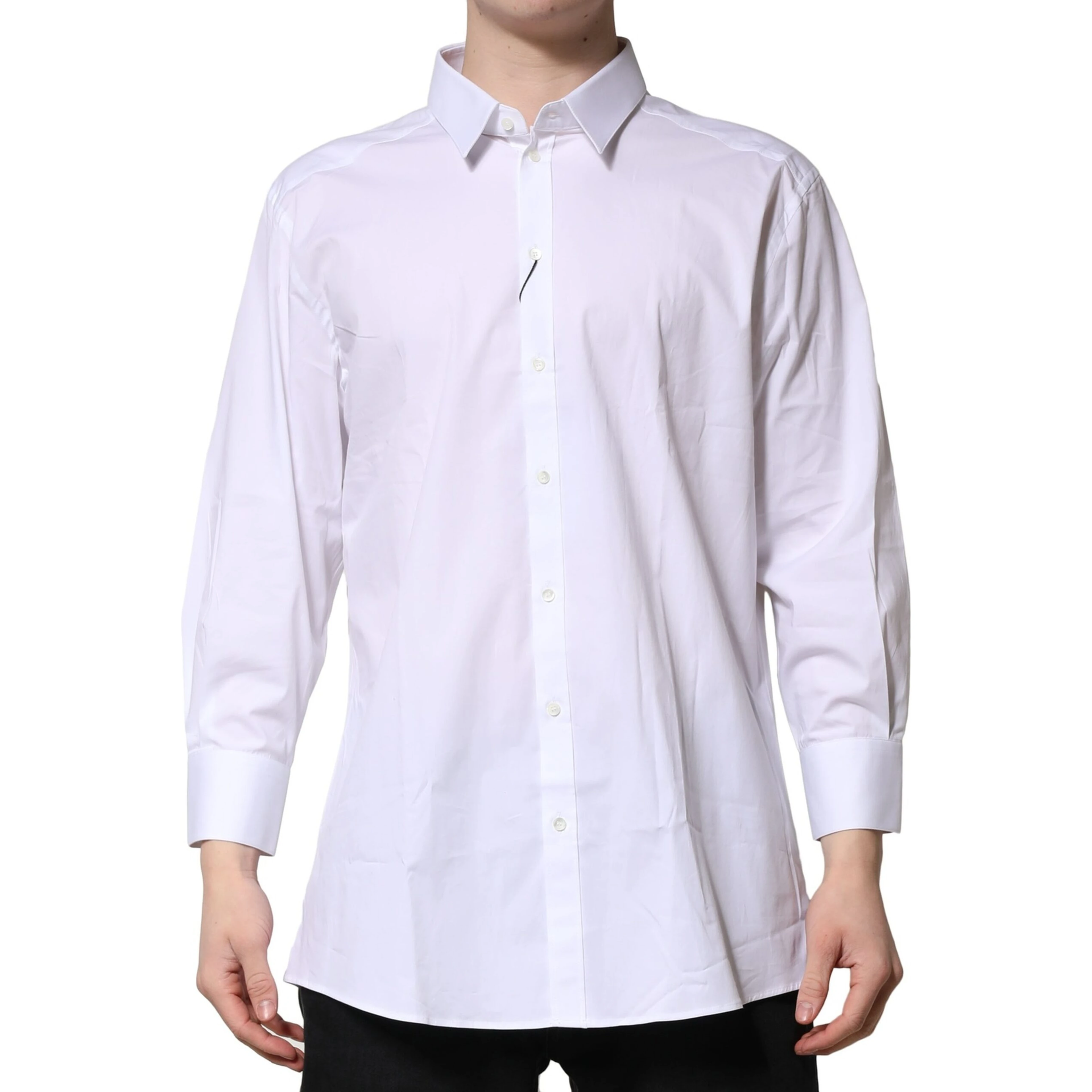 White GOLD Long Sleeve Dress Men Formal Shirt